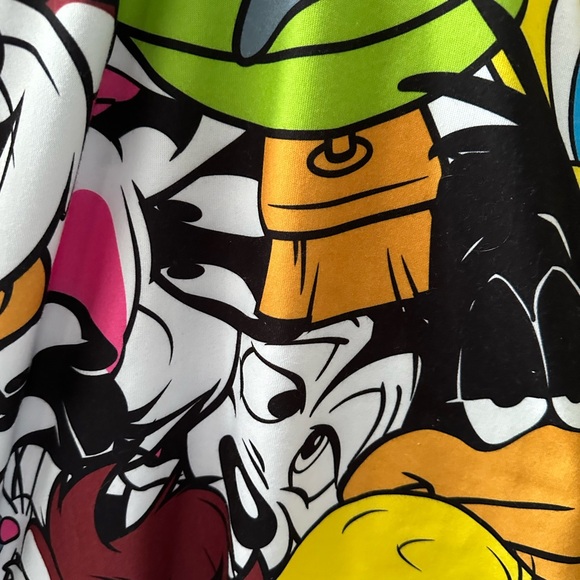 Women’s Looney Tunes Multi-Colored Activewear Pullover Fleece Hoodie, Size L. - Picture 4 of 14